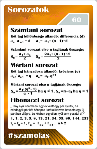Számolás - Számtani, mértani, Fibonacci sorozat